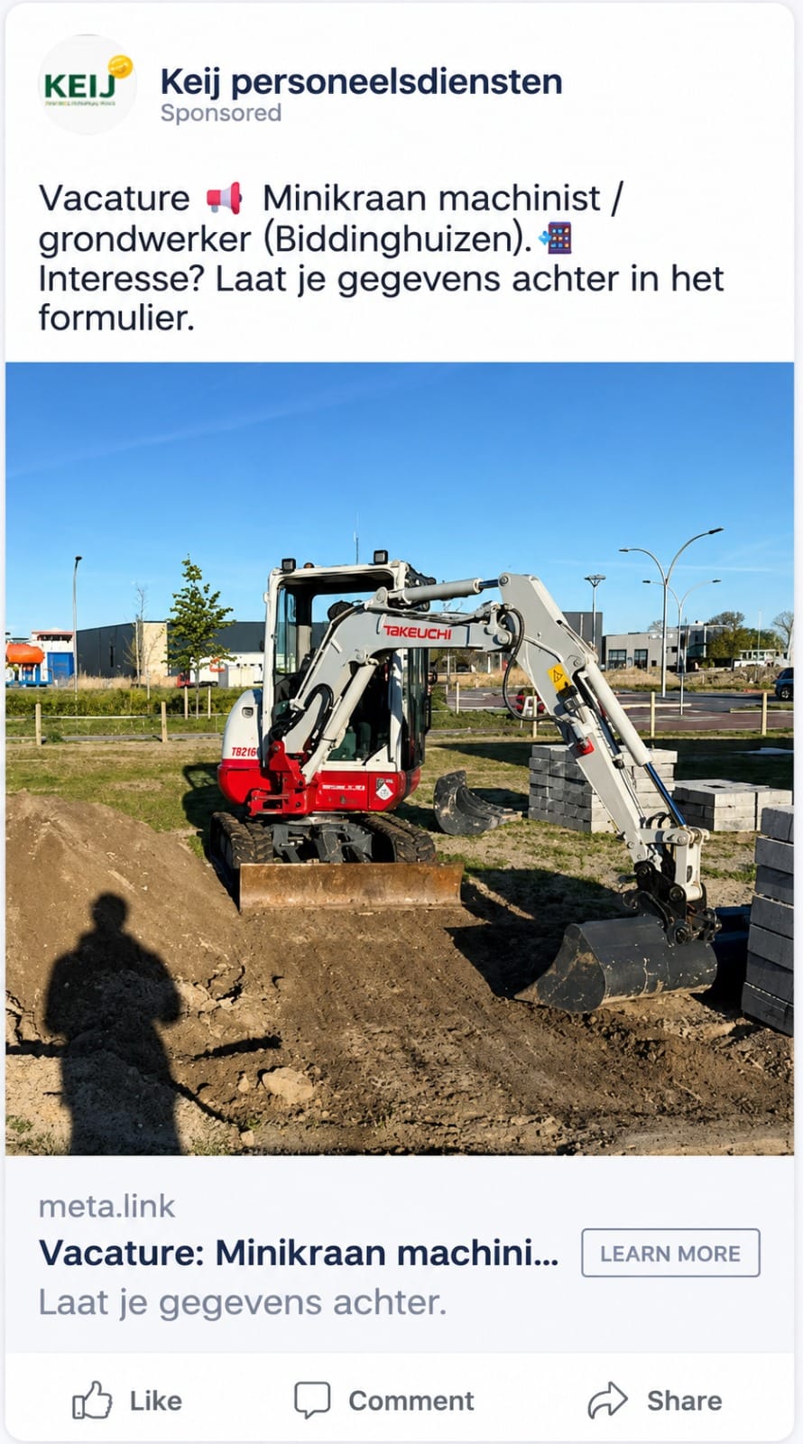 Meta advertentie voorbeeld